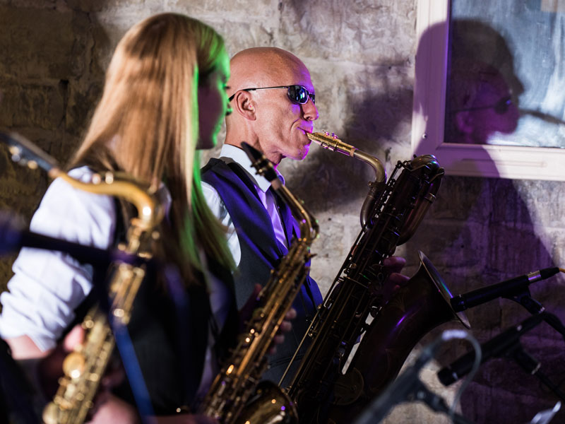 Baritone Sax In The Wedding Band Saxophone Section
